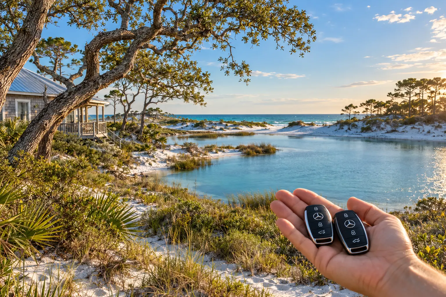 Grayton Beach - illustrative locksmith scene