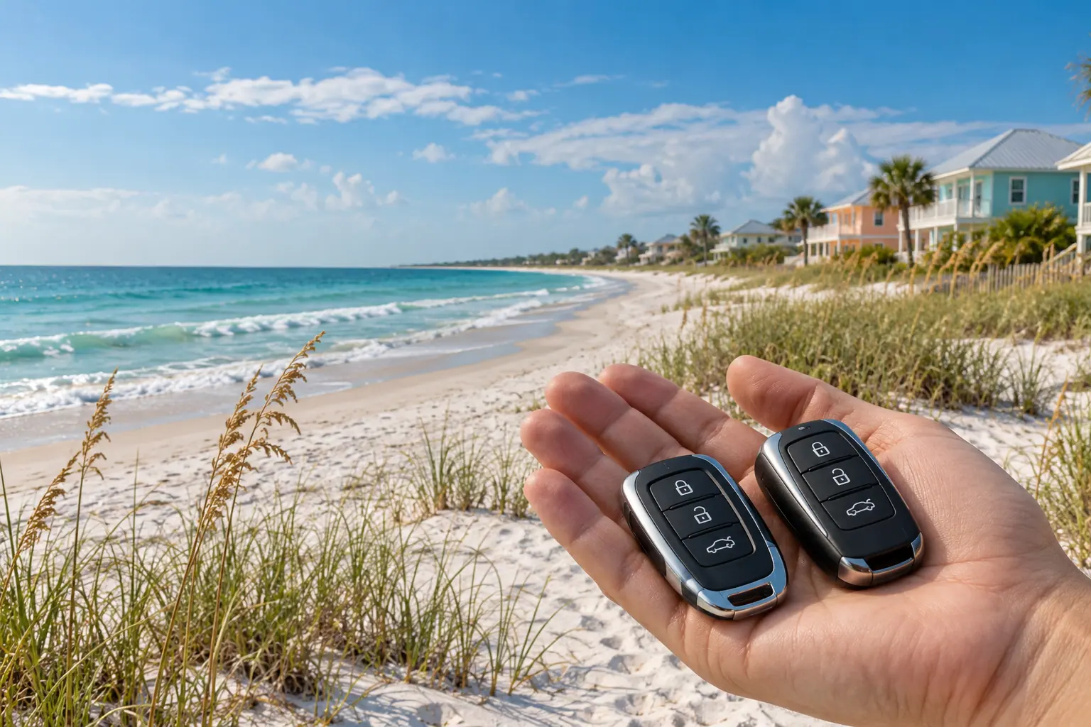 Mexico Beach - illustrative locksmith scene