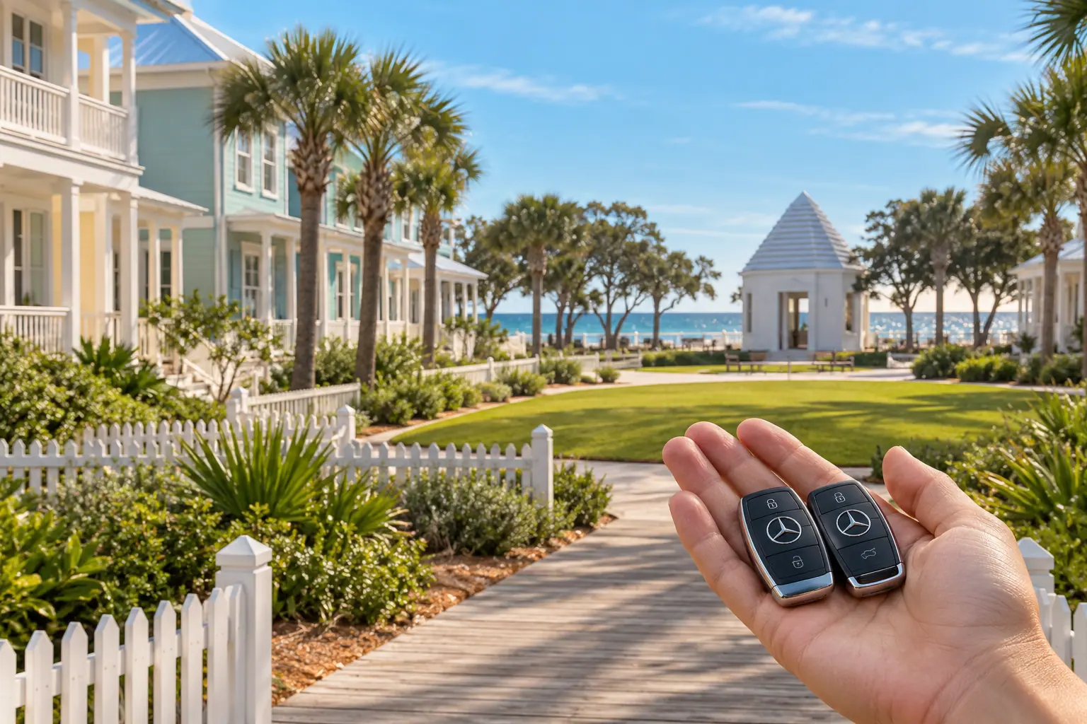 Seaside - illustrative locksmith scene